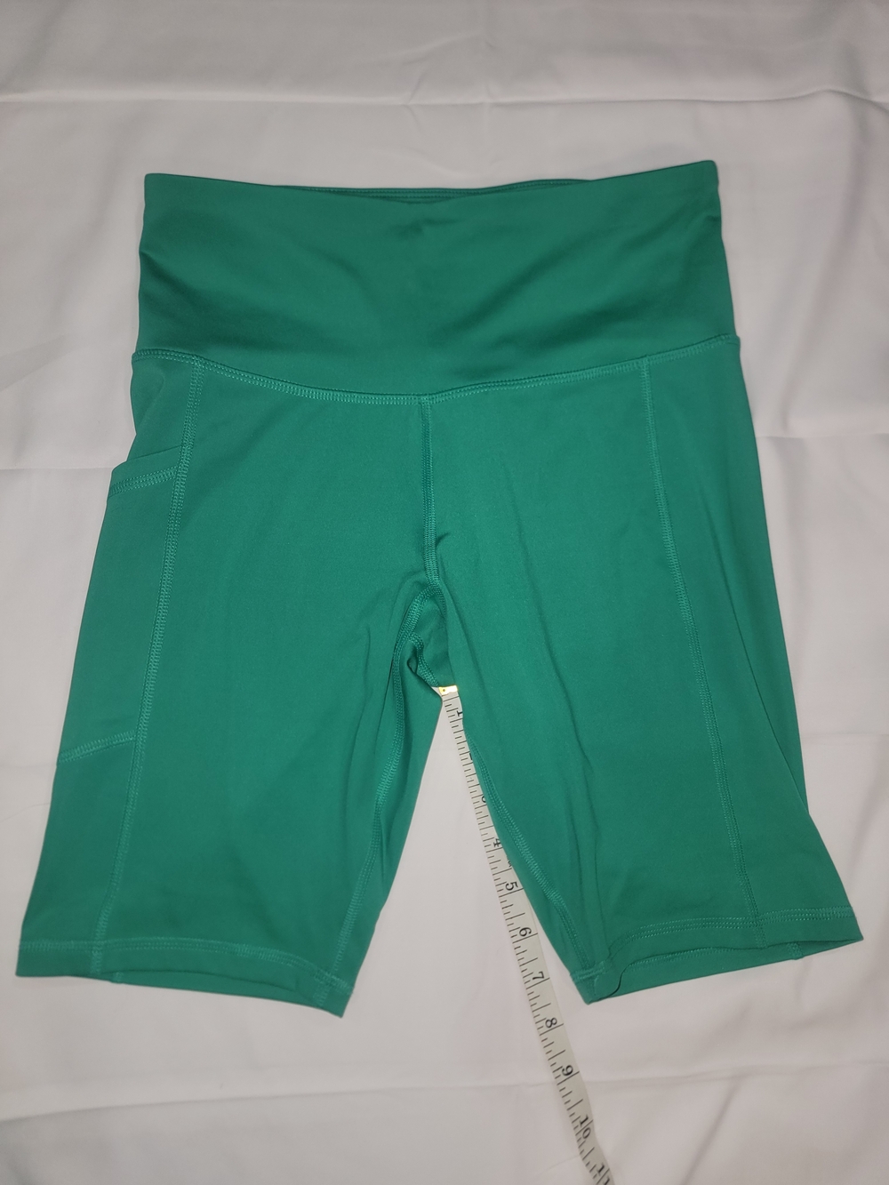 Champion High-Rise Teal Bike Shorts with Side Pocket